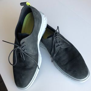 ECCO ST.1 Hybrid Shoe Black Suede with Grey sole